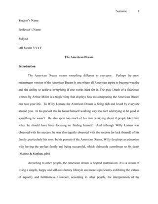 Реферат: Willy Loman Character Essay Research Paper It